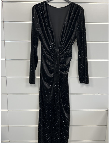 RL794 Robe soiré en velours...